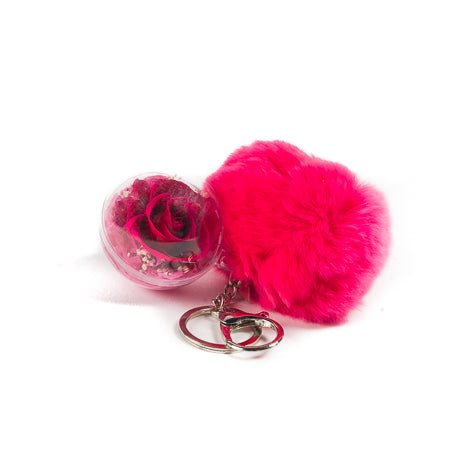 keychain pompom Fleur de luxe montreal fleurs eternity roses forever roses flower box montreal  mfleurs  fleurs pas cher venus et fleurs montreal flowers delivery fleurs rose éternelle ever lasting roses gift box valentine day champagne gift card red sephora chocolate luxury toronto